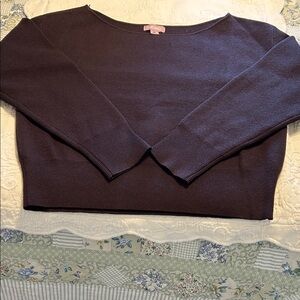 Elegant Women's Crew Neck Sweater in Chocolate